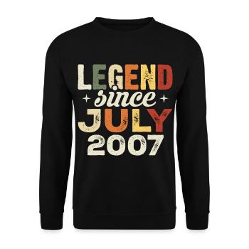 July 2007 Birthday Gift July 2007 Birthday - Unisex Sweatshirt - black - Front - Alina (178cm) & Michal (187cm)