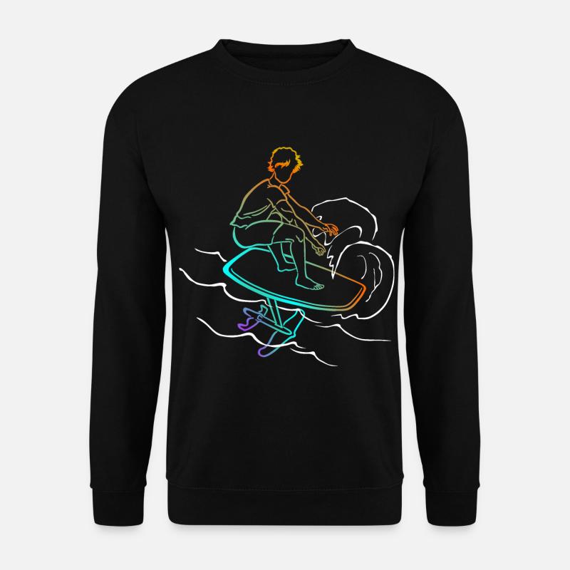 Foil Foiling Wing Sling Surf - Unisex Sweatshirt - black