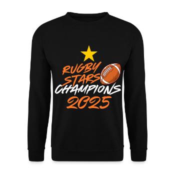 Rugby Stars – Champions 2025 - Unisex Sweatshirt - black - Front - Alina (178cm) & Michal (187cm)