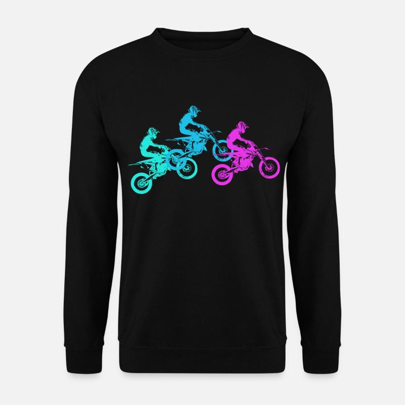 Motorrad Motocross Motorsport Geschenkidee - Unisex Pullover - Schwarz