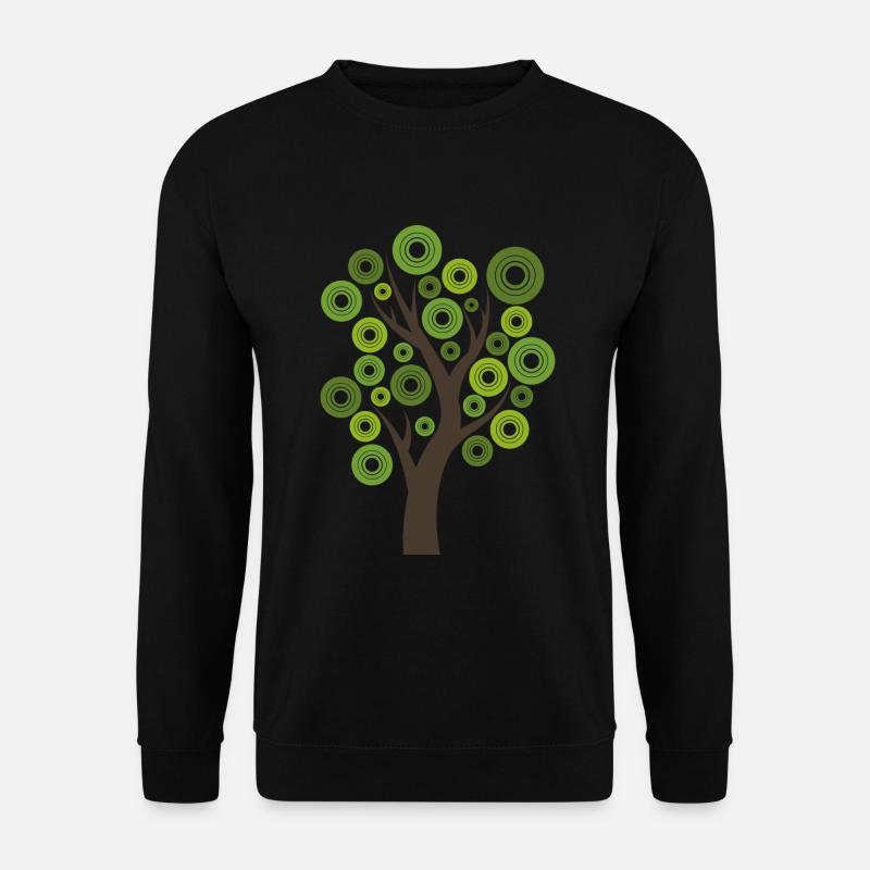 Tree gift nature modern leaves forest hipster - Unisex Sweatshirt - black