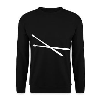 Drumsticks Drummer Gift Drum Band - Unisex Sweatshirt - black - Front - Alina (178cm) & Michal (187cm)
