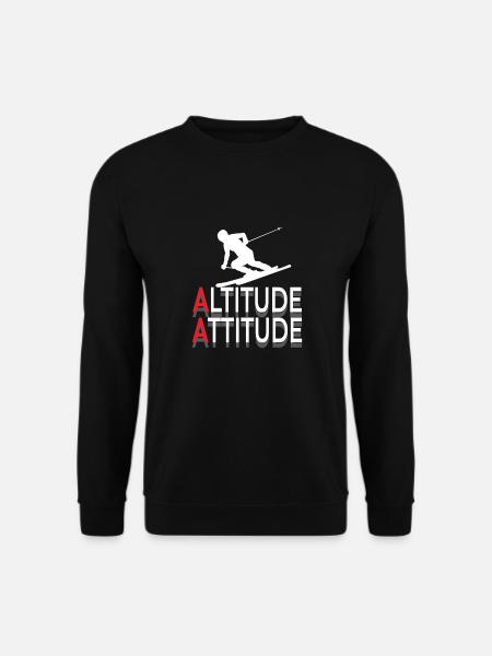 Skifahren Winter Piste Snowboard Weihnachten Alpen - Unisex Pullover - Schwarz