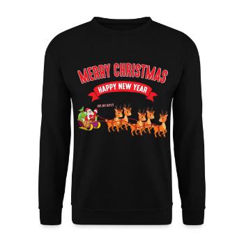 Thème noël père noël père noël - Sweat-shirt Unisexe - noir - Devant - Alina (178cm) & Michal (187cm)