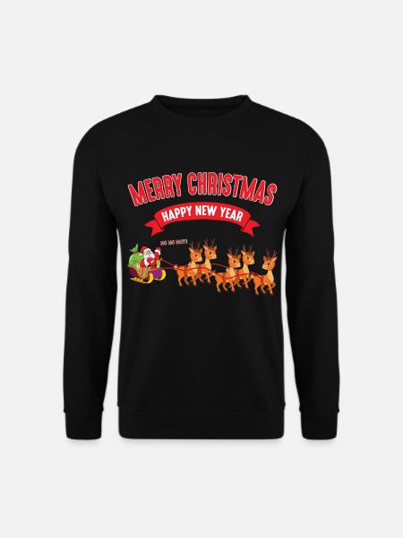Weihnachtsmotiv Weihnachtsmann Weihnachten Santa - Unisex Pullover - Schwarz