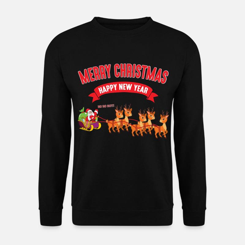 Weihnachtsmotiv Weihnachtsmann Weihnachten Santa - Unisex Pullover - Schwarz