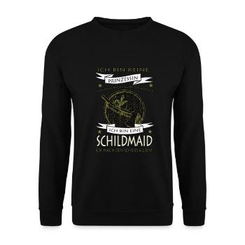 Geschenk Viking Walhalla Wikinger göttervater - Unisex Pullover - Schwarz - Vorne - Alina (178cm) & Michal (187cm)