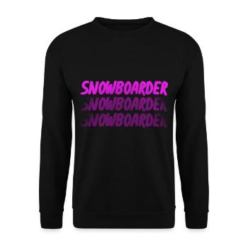 Snowboarder snowboarder snowboarder boarder neige - Sweat-shirt Unisexe - noir - Devant - Alina (178cm) & Michal (187cm)