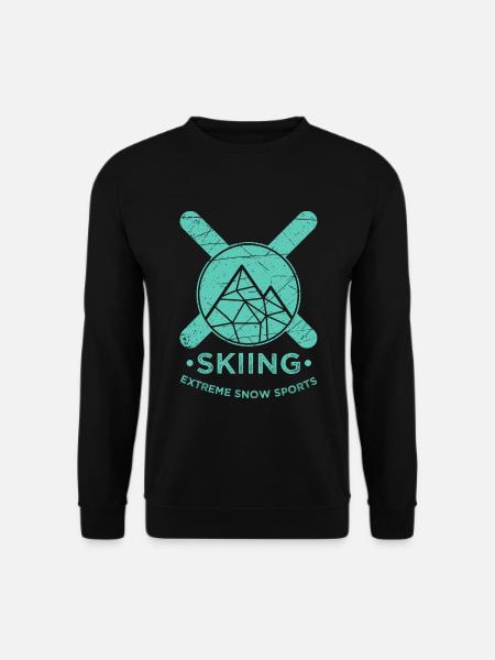 Skiing mountains - Unisex Sweatshirt - black