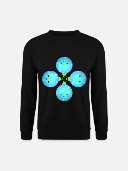Schöne Weihnachtskugeln Christbaumkugeln - Unisex Pullover - Schwarz