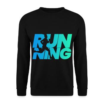 Running Jog Jogger Gift Runner Sport Jogging - Unisex Sweatshirt - black - Front - Alina (178cm) & Michal (187cm)