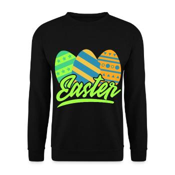 Ostern - Unisex Pullover - Schwarz - Vorne - Alina (178cm) & Michal (187cm)