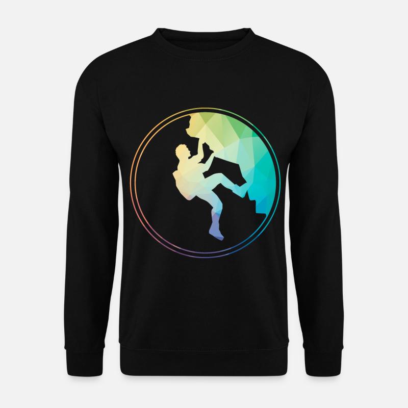 Kletterer klettern Geschenk Felsklettern Berg Wand - Unisex Pullover - Schwarz