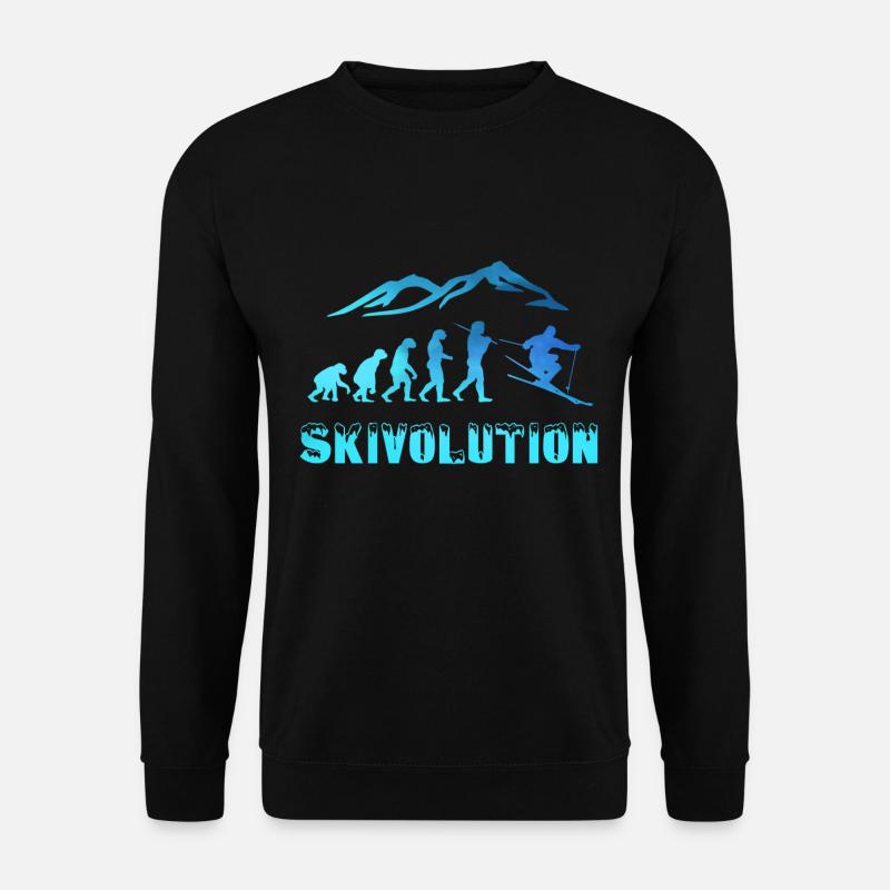 Ski Evolution Skifahrer Schnee Winter - Unisex Pullover - Schwarz