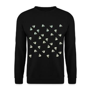 Sailboats pattern boat sailing ship - Unisex Sweatshirt - black - Front - Alina (178cm) & Michal (187cm)