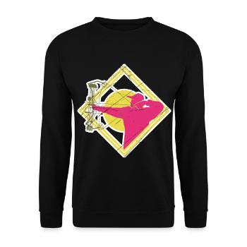 archer - Unisex Sweatshirt - black - Front - Alina (178cm) & Michal (187cm)