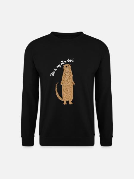 Otter gift Otter lover Otter motif cute - Unisex Sweatshirt - black