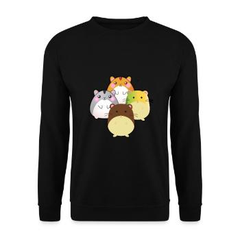 Guinea pig guinea bissau piglet piggy bank - Unisex Sweatshirt - black - Front - Alina (178cm) & Michal (187cm)