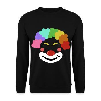 Clown carnival costume gift carnival carnival - Unisex Sweatshirt - black - Front - Alina (178cm) & Michal (187cm)