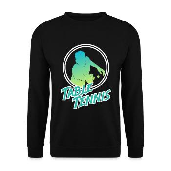 Table tennis - Unisex Sweatshirt - black - Front - Alina (178cm) & Michal (187cm)