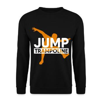 Trampoline Jumping Jump Jumping Gift Sport - Unisex Sweatshirt - black - Front - Alina (178cm) & Michal (187cm)