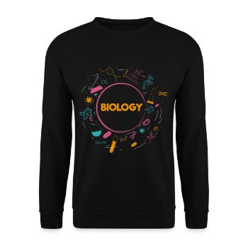 Biologie Nerd Science Microbiologie Cell-fie - Sweat-shirt Unisexe - noir - Devant - Alina (178cm) & Michal (187cm)