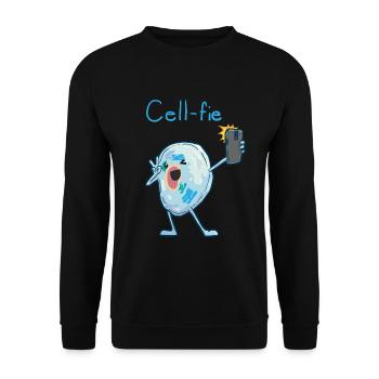 Biologie Nerd Science Microbiologie Cell-fie - Sweat-shirt Unisexe - noir - Devant - Alina (178cm) & Michal (187cm)