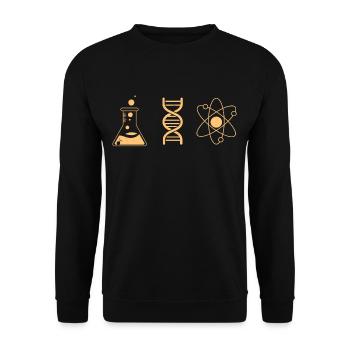 Biologie molécule microscope ADN sciences naturelles - Sweat-shirt Unisexe - noir - Devant - Alina (178cm) & Michal (187cm)