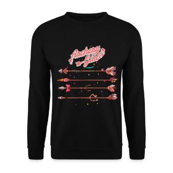 Archery Archery Girl Arrow Feather Sport Arrow - Unisex Sweatshirt - black - Front - Alina (178cm) & Michal (187cm)