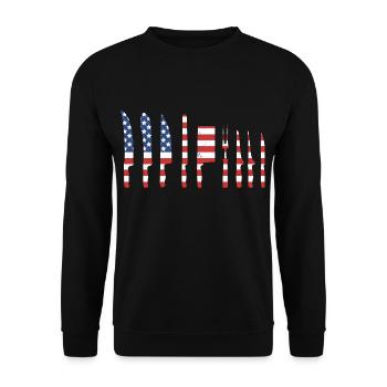 American Flag Küche Metzger Messer Set - Unisex Pullover - Schwarz - Vorne - Alina (178cm) & Michal (187cm)