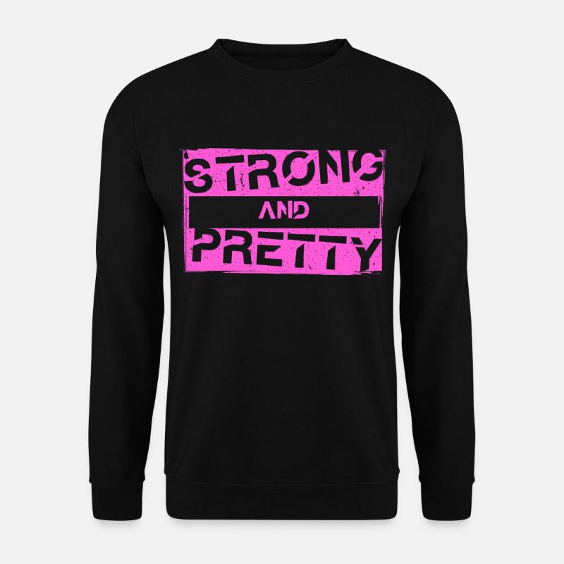 Starke und hübsche Strongman Gym Workout - Unisex Pullover - Schwarz