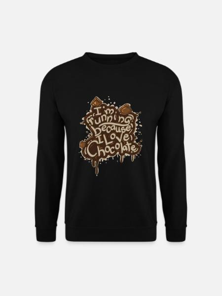 Funny running for chocolate - Unisex Sweatshirt - black