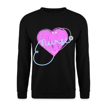 Infirmière Vie Soins infirmiers - Sweat-shirt Unisexe - noir - Devant - Alina (178cm) & Michal (187cm)