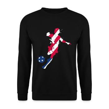 Soccer of the U.S. national soccer team - Unisex Sweatshirt - black - Front - Alina (178cm) & Michal (187cm)