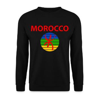Marokko Amazigh - Unisex Pullover - Schwarz - Vorne - Alina (178cm) & Michal (187cm)