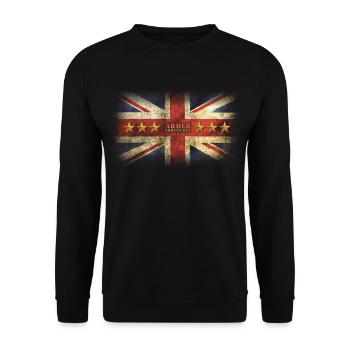 uk armed force day - Unisex Sweatshirt - black - Front - Alina (178cm) & Michal (187cm)