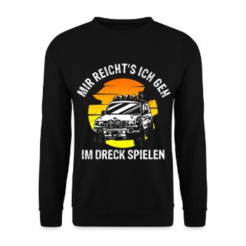 Mir reichts ich geh - Offroad 4x4 SUV Männer Junge - Unisex Pullover - Schwarz - Vorne - Alina (178cm) & Michal (187cm)