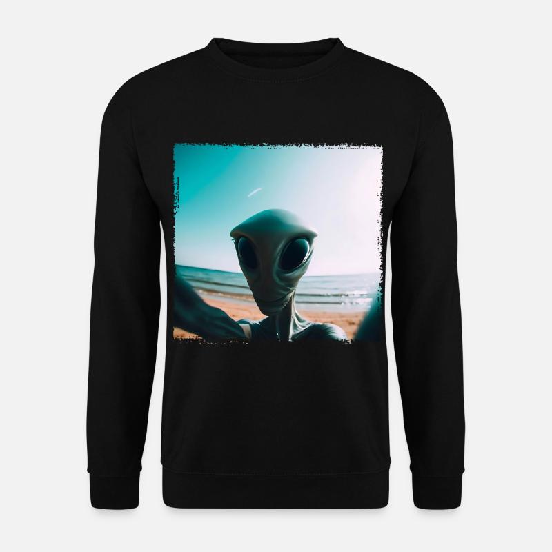 Alien Beach Selfie - Unisex Sweatshirt - black