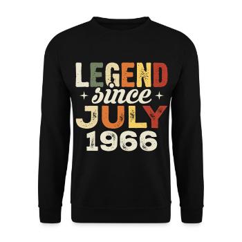 Cadeau d’anniversaire de juillet 1966 Anniversaire de juillet 1966 - Sweat-shirt Unisexe - noir - Devant - Alina (178cm) & Michal (187cm)