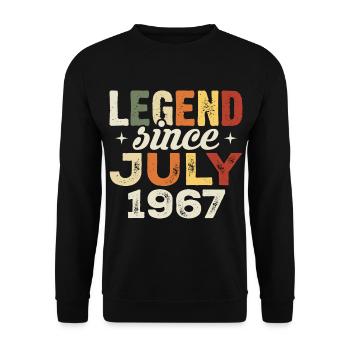 Juli 1967 Geburtstagsgeschenk Juli 1967 Geburtstag - Unisex Pullover - Schwarz - Vorne - Alina (178cm) & Michal (187cm)