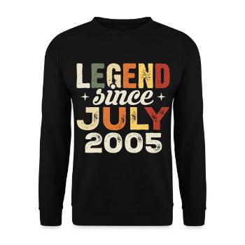 Cadeau d’anniversaire de juillet 2005 Anniversaire de juillet 2005 - Sweat-shirt Unisexe - noir - Devant - Alina (178cm) & Michal (187cm)