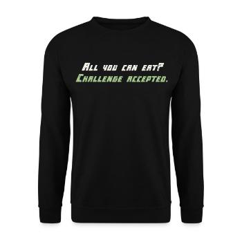 Challange Accepted - Unisex Sweatshirt - black - Front - Alina (178cm) & Michal (187cm)