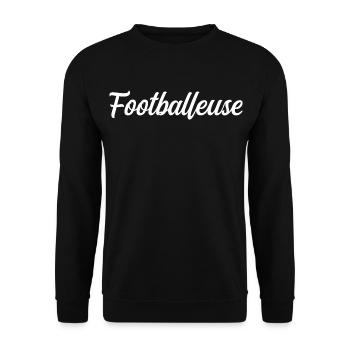 Footballeuse - Sweat-shirt Unisexe - noir - Devant - Alina (178cm) & Michal (187cm)