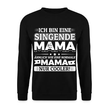 Ich bin eine singende Mama - Chormutter Chormama - Unisex Pullover - Schwarz - Vorne - Alina (178cm) & Michal (187cm)
