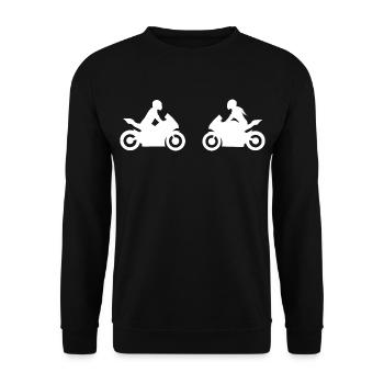 Bikercouple Pair of Pairs Motorcycle Super Sports Cars - Unisex Sweatshirt - black - Front - Alina (178cm) & Michal (187cm)