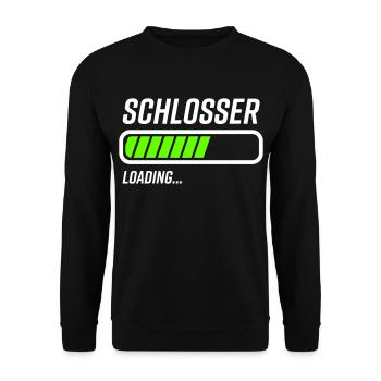 Schlosser Loading Ladebalken - Unisex Pullover - Schwarz - Vorne - Alina (178cm) & Michal (187cm)