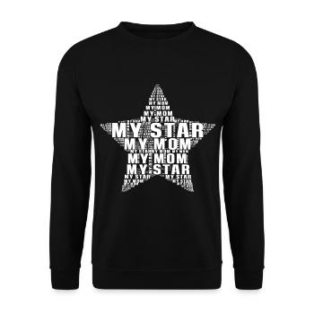 Mama Muttertag Geschenkidee Schwanger - Unisex Pullover - Schwarz - Vorne - Alina (178cm) & Michal (187cm)