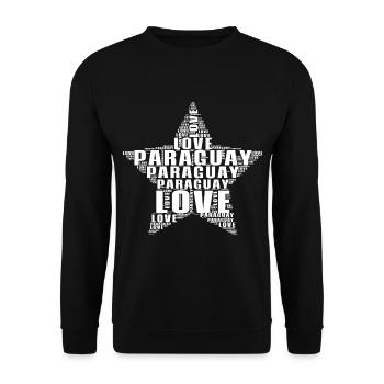 Paraguay Emigrant T-Shirt Holiday Gift - Unisex Sweatshirt - black - Front - Alina (178cm) & Michal (187cm)