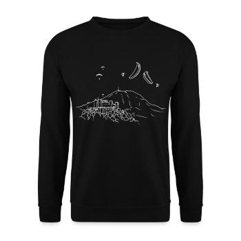 Gaisberg Paraglididng - Sweat-shirt Unisexe - noir - Devant - Alina (178cm) & Michal (187cm)