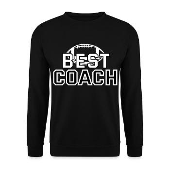 BEST COACH - American Football T-Shirt - Unisex Pullover - Schwarz - Vorne - Alina (178cm) & Michal (187cm)